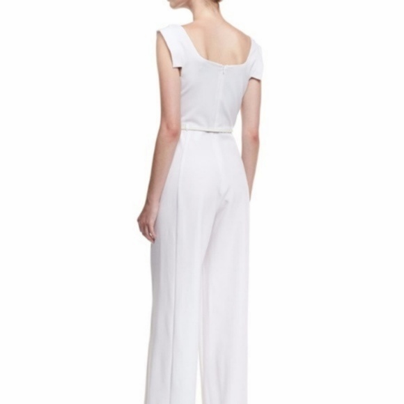 Jackie O Cap-Sleeve Belted Wide-Leg Dress Jumpsuit Sz 6 - Picture 2 of 9